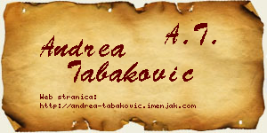 Andrea Tabaković vizit kartica